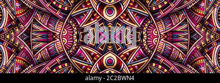 Astratto etnico tappeto ornamentale senza cuciture modello. Sfondo vintage vettoriale. Illustrazione Vettoriale