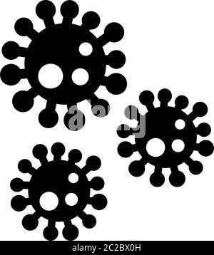 Vettore dei microbi del coronavirus che simboleggia l'epidemia di Coronavirus Illustrazione Vettoriale