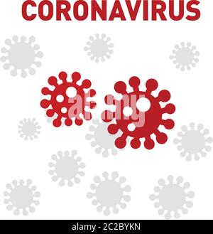 Vettore dei microbi del coronavirus che simboleggia l'epidemia di Coronavirus Illustrazione Vettoriale