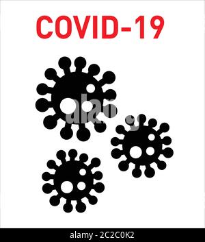 Vettore dei microbi del coronavirus che simboleggia l'epidemia di Coronavirus Illustrazione Vettoriale