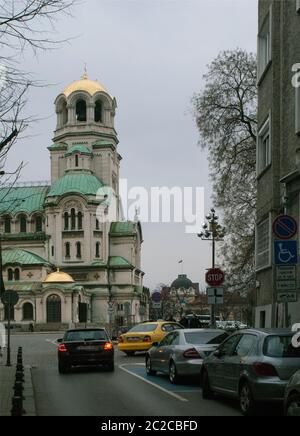 Chiesa di Sant'Alexandar Nevski, Sofia, Bulgaria Foto Stock
