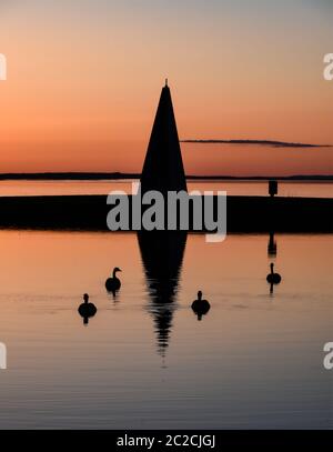 Tramonto a Andrew Haydon Park Foto Stock