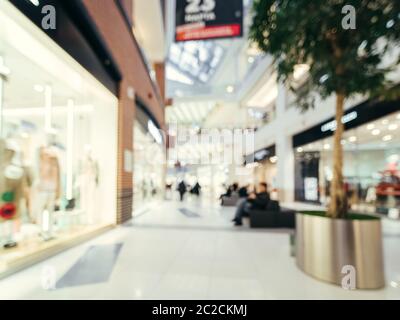 Shopping Mall blur sullo sfondo Foto Stock