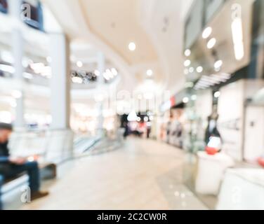 Shopping Mall blur sullo sfondo Foto Stock