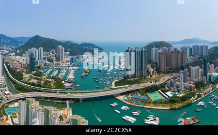 Aberdeen, Hong Kong 11 maggio 2019: Vista dall'alto porto di Hong Kong Foto Stock