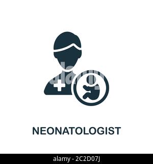 Neonatologist icon. Simple element from child development collection. Creative Neonatologist icon for web design, templates, infographics and more Illustrazione Vettoriale
