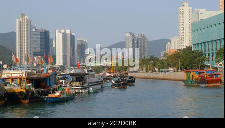 Aberdeen, Hong Kong 12 maggio 2019: Porto di pescatori di Hong Kong Foto Stock