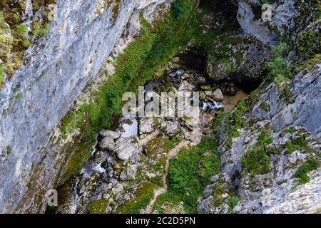 Gola stretta vista estiva, Nevidio Canyon, Montenegro Foto Stock