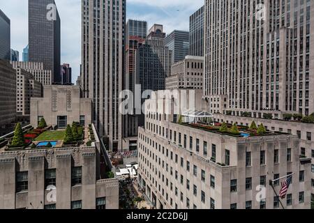 Rockefeller Center nel centro di Manhattan New York City Foto Stock