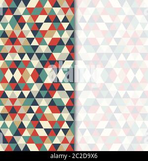 Fyer, poster con ornamento da triangoli multicolore Illustrazione Vettoriale