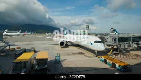 Chek Lap Kok, Hong Kong 29 giugno 2019: Aeroporto di Hong Kong Foto Stock