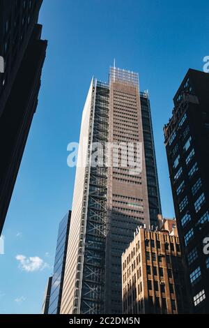 La città di New York / STATI UNITI D'America - 13 LUG 2018: New York Times building vista da street nel centro di Manhattan Foto Stock