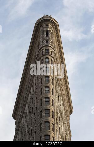 Architettura primo piano del Flatiron Building nel pomeriggio a New York City Foto Stock