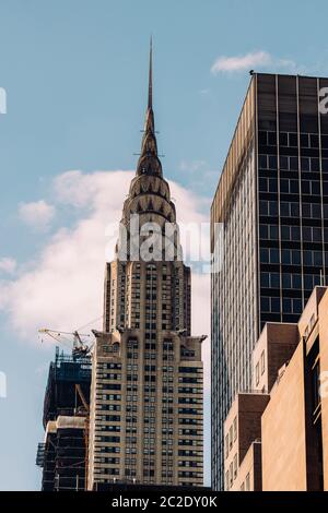 Vista ravvicinata del Chrysler Building nel centro di Manhattan, New York City Foto Stock