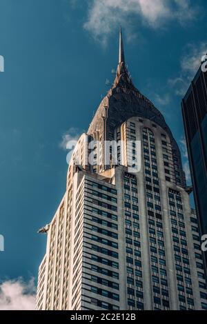 Vista ravvicinata del Chrysler Building nel centro di Manhattan, New York City Foto Stock