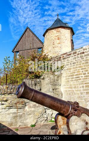 La Fortezza Waldeck, in alto sopra l'Edersee, Germania Foto Stock