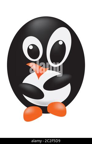 Attraente pinguino cartoon Foto Stock