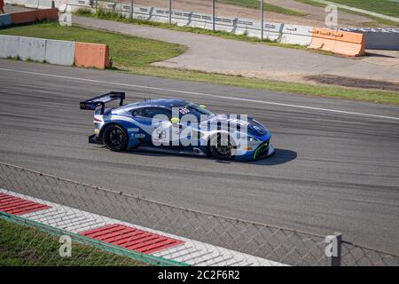 MONTMELLO, SPAGNA-9 SETTEMBRE 2019: Aston Martin Vantage AMR GT3 Blancpain GT da corsa (Garage 59) Foto Stock