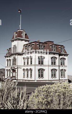 Il museo della scuola di Fourth Ward a Virginia City, Nevada, USA Foto Stock