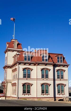 Il museo della scuola di Fourth Ward a Virginia City, Nevada, USA Foto Stock