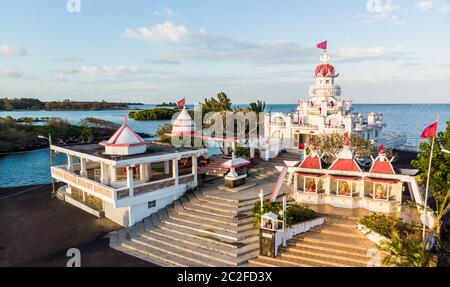 Tempio indù Sagar Shiv Mandir sull'isola di Mauritius. Foto Stock