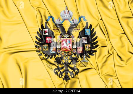 L'imperatore di Russia Imperial Standard (1858-1917). 3D'illustrazione. Foto Stock