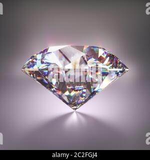 Diamante gigante gem con maschera di ritaglio. 3D illustrazione con percorso di clipping incluso. Foto Stock