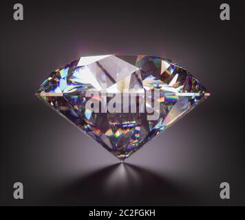Diamante gigante gem con maschera di ritaglio. 3D illustrazione con percorso di clipping incluso. Foto Stock