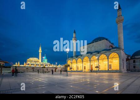 La Moschea di Selimiye e il Museo Mevlana a Konya, Turchia Foto Stock