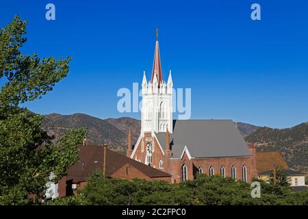 Santa Maria in montagna chiesa cattolica, Virginia City, Nevada, STATI UNITI D'AMERICA Foto Stock