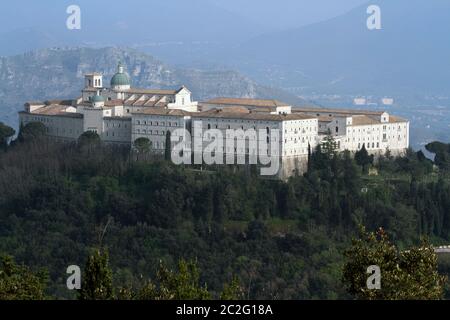 Vista aerea dell'Abbazia di Montecassino Foto Stock