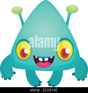 Happy cartoon monster. Illustrazione Vettoriale Illustrazione Vettoriale