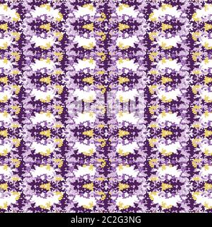 Lavanda rotto verticale trellis striscia sfondo. Resistente sbiancato con stampa a cera con motivo a venature. Tessuto batik tinto a strisce irregolari Illustrazione Vettoriale