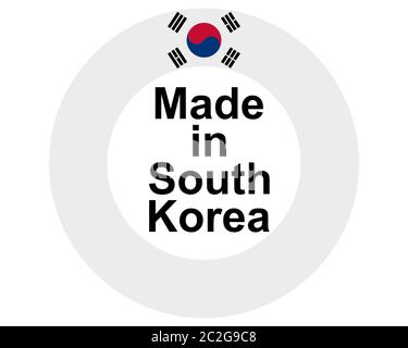 Qualitätssiegel fabbricato in Corea del Sud Foto Stock