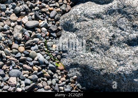 Rock fotografato in modo che assomigli al profilo del viso. Foto Stock