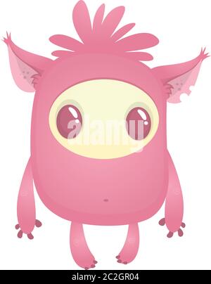 Logo del mostro di cartoni animati. Illustrazione vettoriale Illustrazione Vettoriale