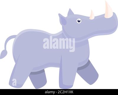 Icona Rhino baby. Cartoon di rhino baby vettore icona per web design isolato su sfondo bianco Illustrazione Vettoriale