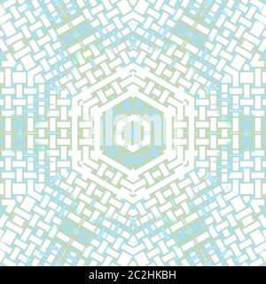 Modello esagonale bianco pastello blu verde Foto Stock