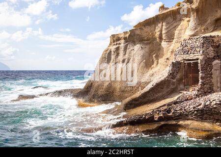 Luoghi perduti Isola di Lipari Sud Italia Foto Stock