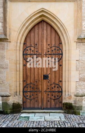 Splendido portale di Santa Barbara è la Chiesa, una chiesa cattolica romana in Kutna Hora, Foto Stock