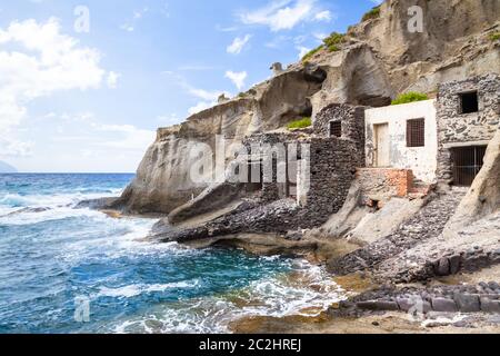 Luoghi perduti Isola di Lipari Sud Italia Foto Stock