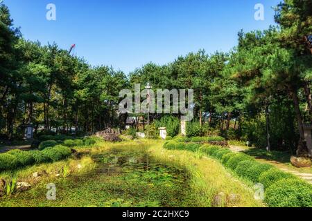 semivita giardino guksawon Foto Stock