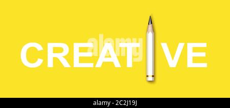 Illustrazione 3D di un concetto di creatività Foto Stock