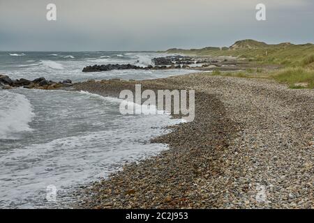 Mare e paesaggio vicino alla città di Skagen in Danimarca Foto Stock