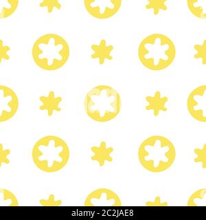 Schema a stella del cerchio geometrico astratto vettoriale, disegno a linee punteggiate, semplice sfondo estivo. Buon design per la vostra vacanza. Stampa, tessuto, stazionario. Illustrazione Vettoriale