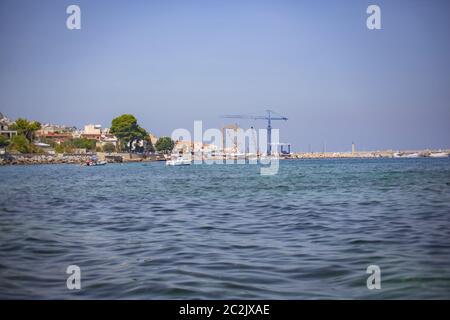 Porto di Porticello preso dal mare Foto Stock