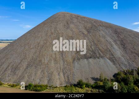 Mansfelder Land rovinare il mucchio paesaggio minerario Foto Stock