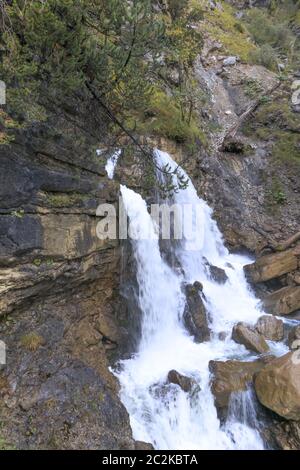 Cascate Kuhflucht in montagne estere, Baviera, Germania Foto Stock