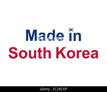 Qualitätssiegel fabbricato in Corea del Sud Foto Stock