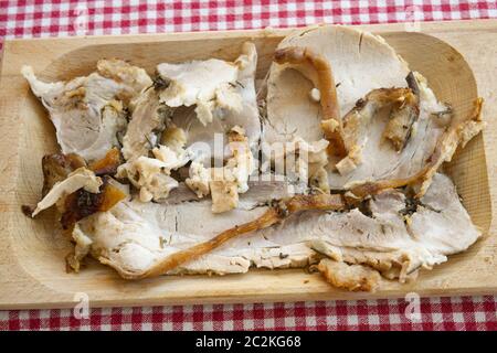 Il maialino arrosto o porchetta di Ariccia Foto Stock